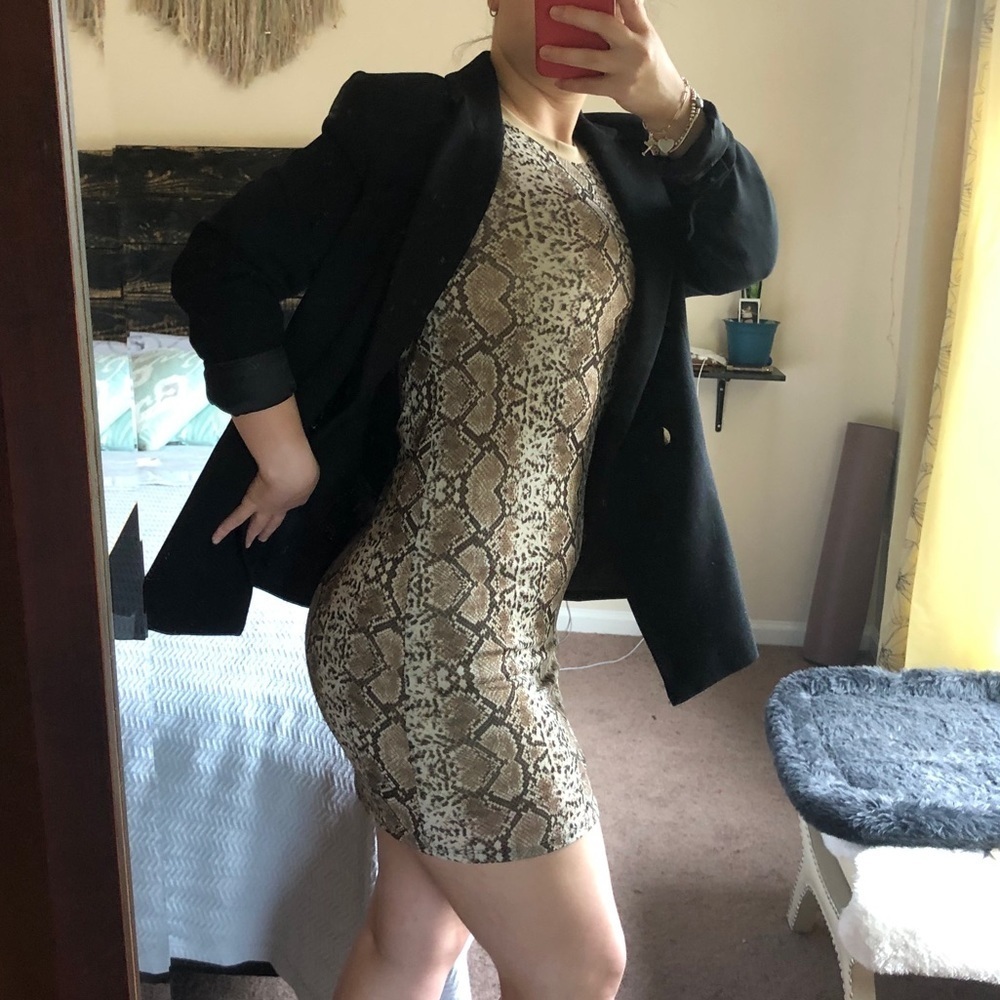 NWT Snakeskin Mini Dress - Picture 2 of 5